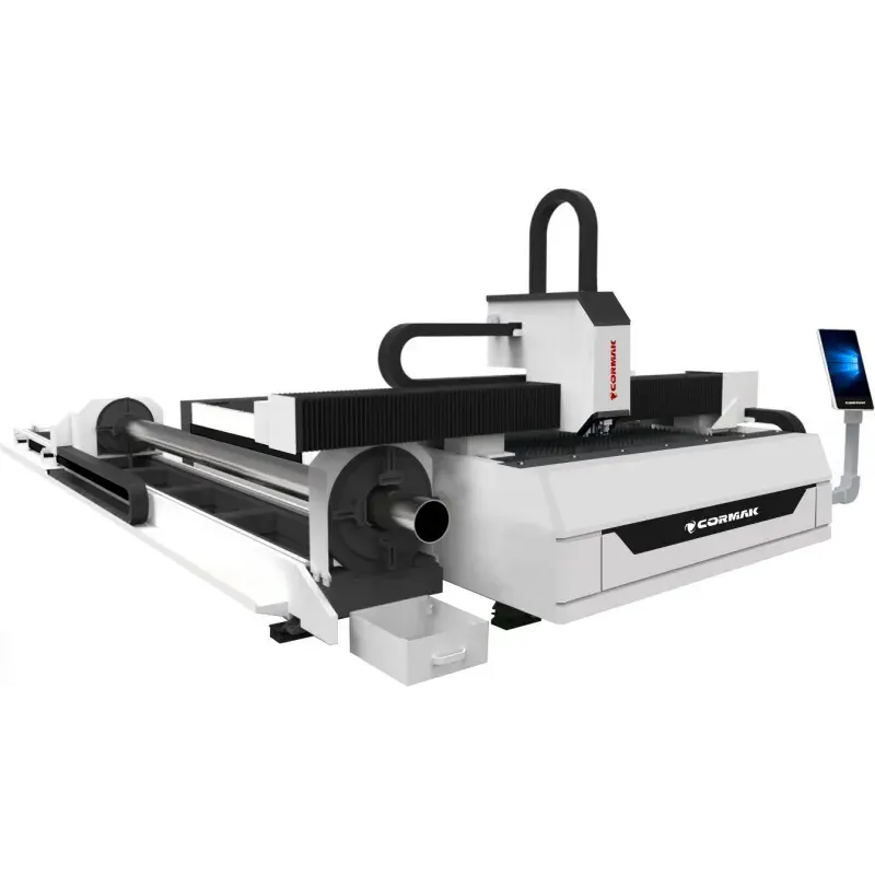Masina CNC cu Laser Fiber LF3015 EPR - 2000 Wati pentru debitat si taiat tevi