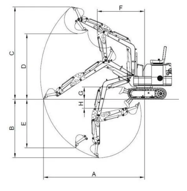 Mini excavator Bob Cat model KD192F 15KM 12