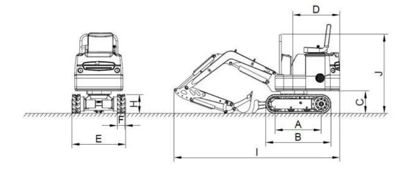 Mini excavator Bob Cat model KD192F 15KM 13